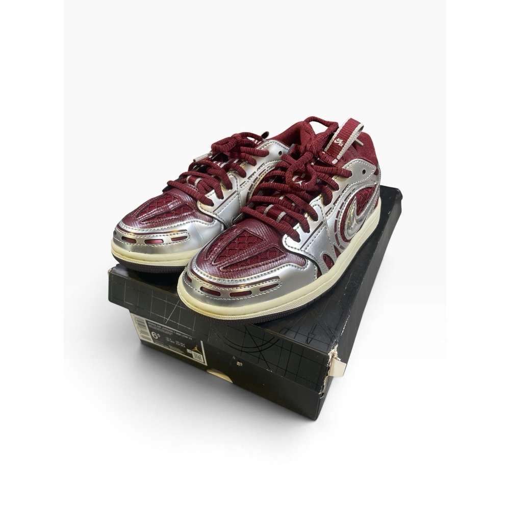 Nike Air Jordan 1 Low Method of Make HQ2186-600 Dark Team Red: Metallic Silver: